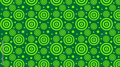 Green Concentric Circles Background Pattern