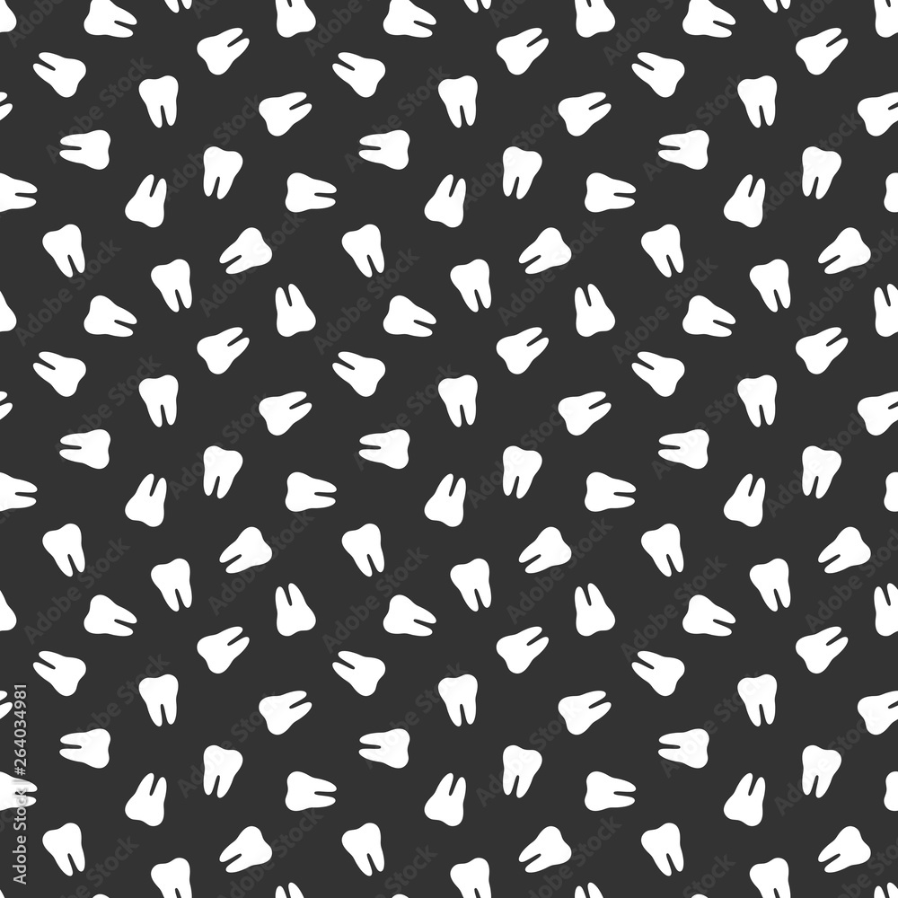 Dental Theme Seamless Pattern - Quirky teeth repeating pattern design Dental Theme Seamless Pattern - Quirky teeth repeating pattern design