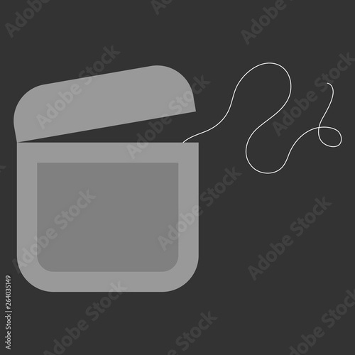 Dental Floss - Open dental floss package with floss string