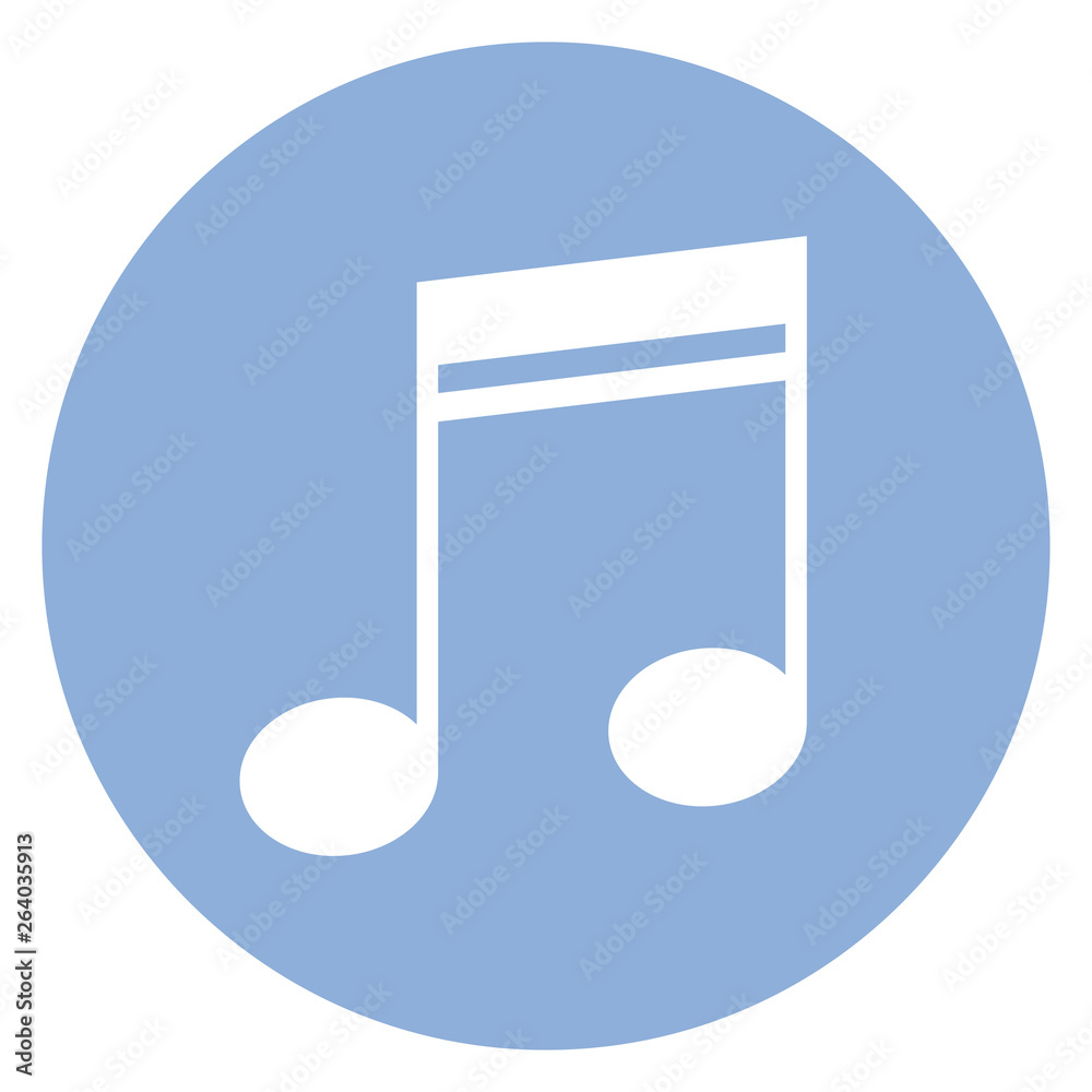 Music Note Icon - Cute music note icon isolated on white background and part of K-Pop icon collection Music Note Icon - Cute music note icon isolated on white background and part of K-Pop icon collection