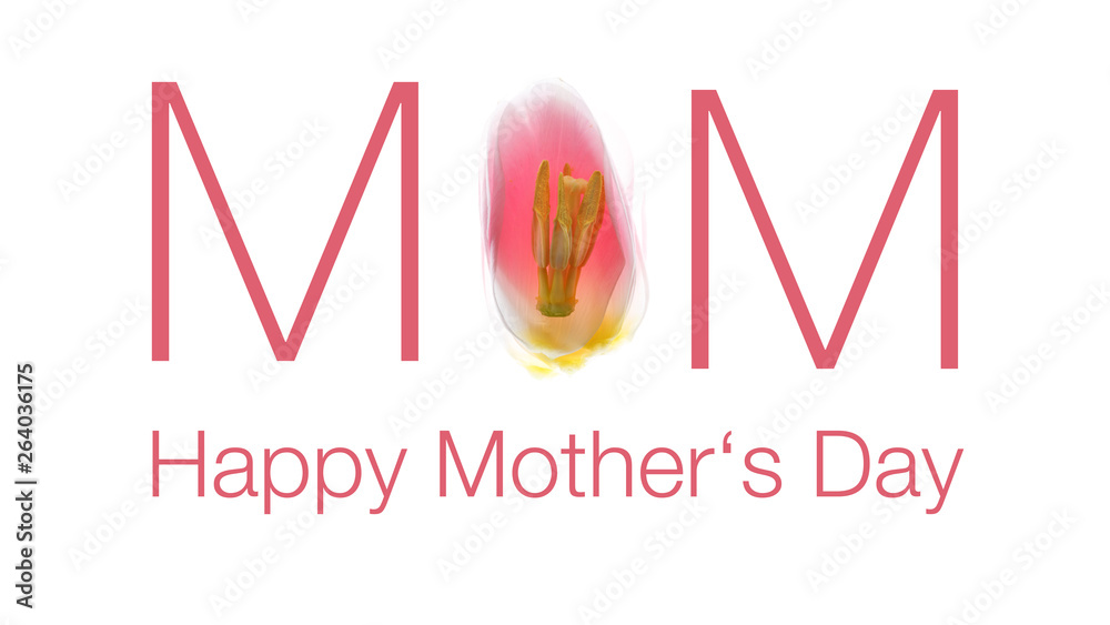 Mother's day design on white background Mother's day design on white background