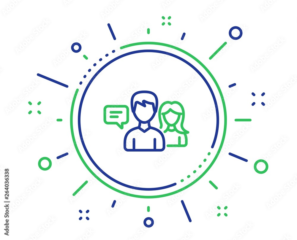 People talking line icon. Conversation sign. Communication speech bubbles symbol. Quality design elements. Technology people talking button. Editable stroke. Vector People talking line icon. Conversation sign. Communication speech bubbles symbol. Quality design elements. Technology people talking button. Editable stroke. Vector