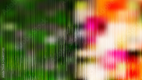 Abstract Orange White and Green Vertical Lines Background Vector Graphic