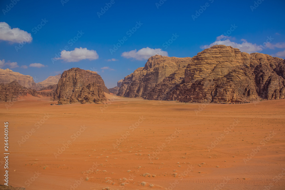 Atacama desert wilderness rocky sand stone mountains scenery landscape world famous touristic site for tours in south America in Peru and Chili countries 