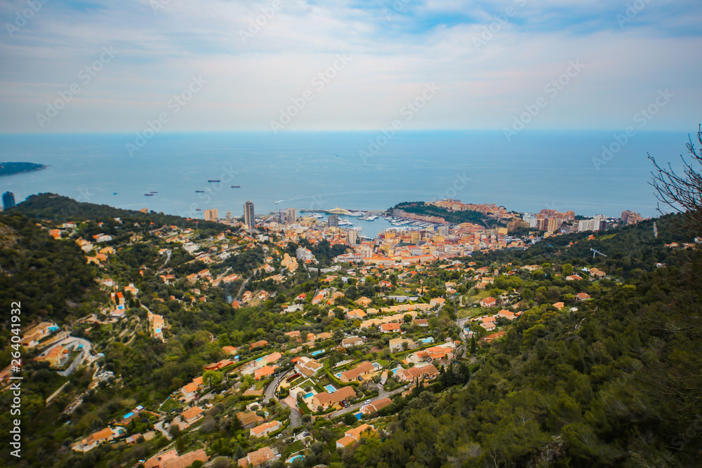 aerial view of monaco