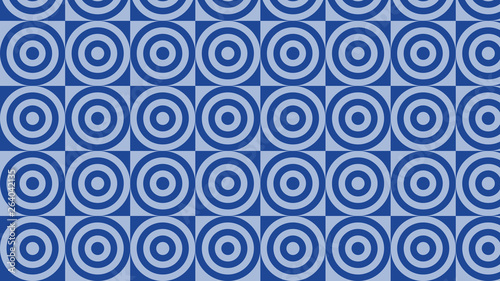 Blue Seamless Concentric Circles Pattern Background