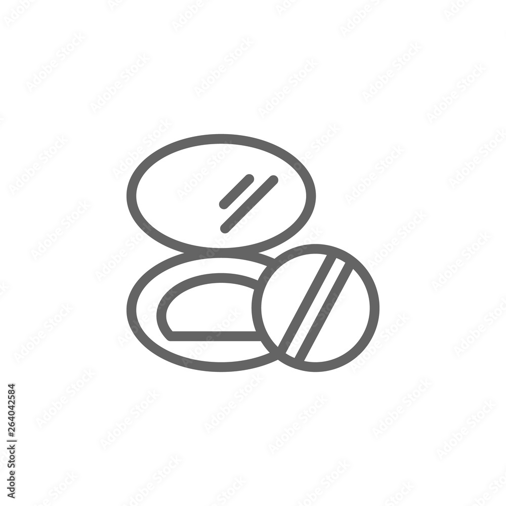 powder outline icon. Elements of Beauty and Cosmetics illustration icon. Signs and symbols can be used for web, logo, mobile app, UI, UX powder outline icon. Elements of Beauty and Cosmetics illustration icon. Signs and symbols can be used for web, logo, mobile app, UI, UX