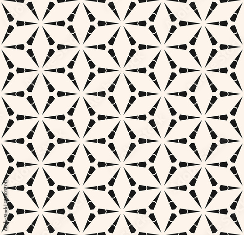 Vector monochrome geometric seamless pattern with triangles, lattice, grid, mesh