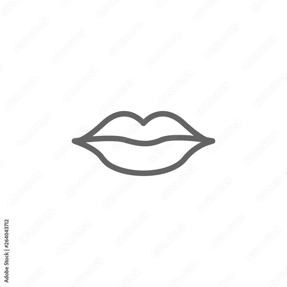 lips outline icon. Elements of Beauty and Cosmetics illustration icon. Signs and symbols can be used for web, logo, mobile app, UI, UX lips outline icon. Elements of Beauty and Cosmetics illustration icon. Signs and symbols can be used for web, logo, mobile app, UI, UX