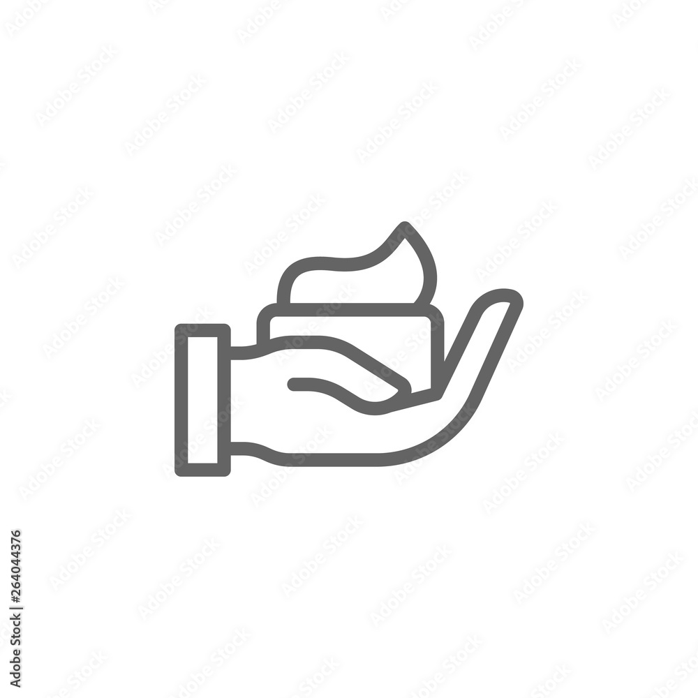 cream outline icon. Elements of Beauty and Cosmetics illustration icon. Signs and symbols can be used for web, logo, mobile app, UI, UX cream outline icon. Elements of Beauty and Cosmetics illustration icon. Signs and symbols can be used for web, logo, mobile app, UI, UX
