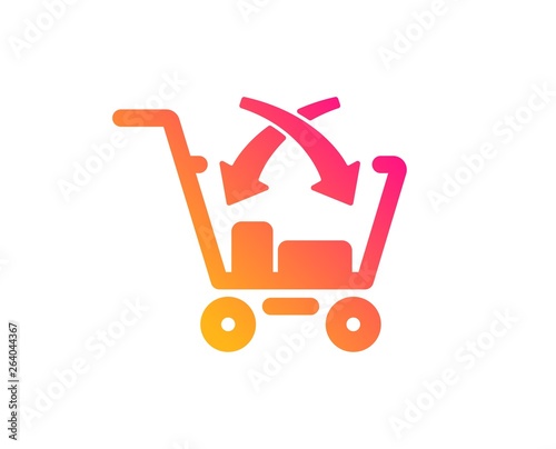 Cross sell icon. Market retail sign. Classic flat style. Gradient cross sell icon. Vector