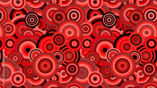 Red Seamless Overlapping Concentric Circles Background Pattern Design