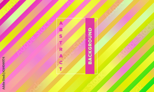 Colorful Striped Background with Glow Effect. Abstract Minimal Design with Trendy Gradient in Pink  Green  Yellow Colors. Eps10 Vector. Placard with Lines Grid. Striped Background in Modern Style.