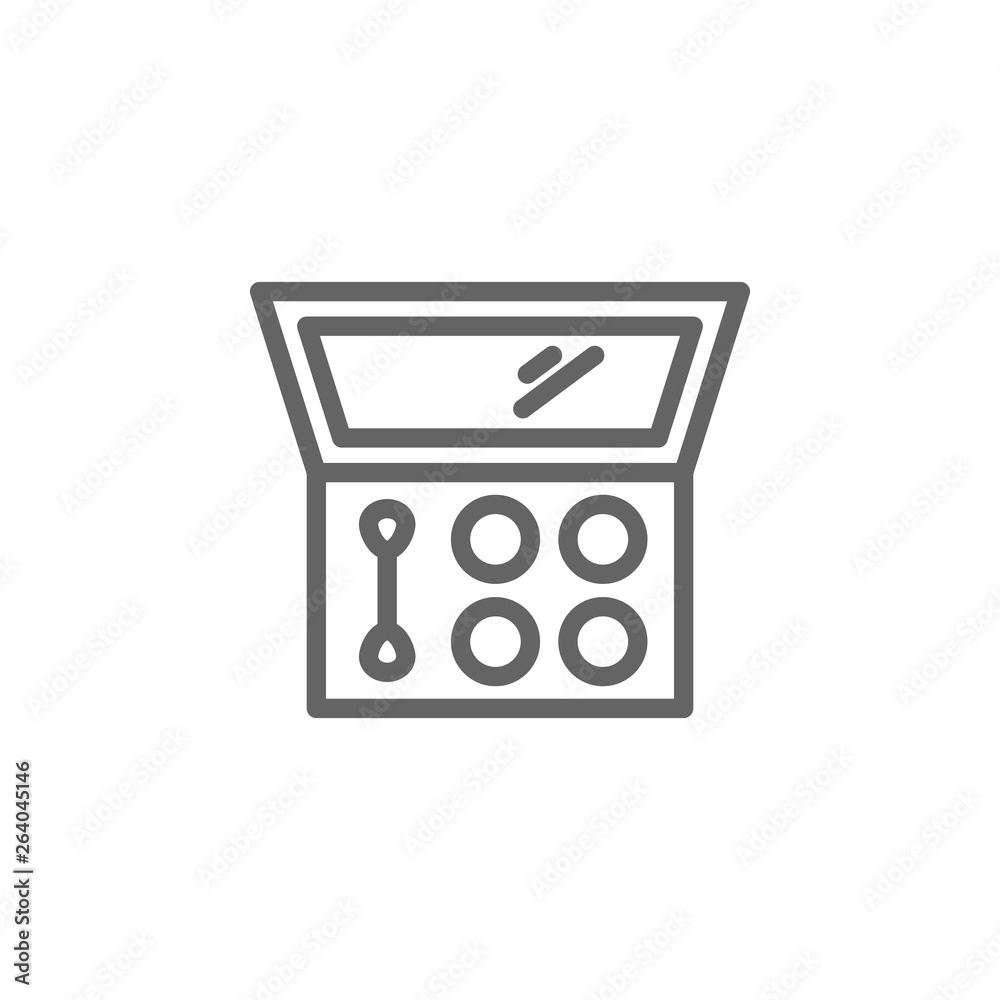 eye shadow outline icon. Elements of Beauty and Cosmetics illustration icon. Signs and symbols can be used for web, logo, mobile app, UI, UX eye shadow outline icon. Elements of Beauty and Cosmetics illustration icon. Signs and symbols can be used for web, logo, mobile app, UI, UX