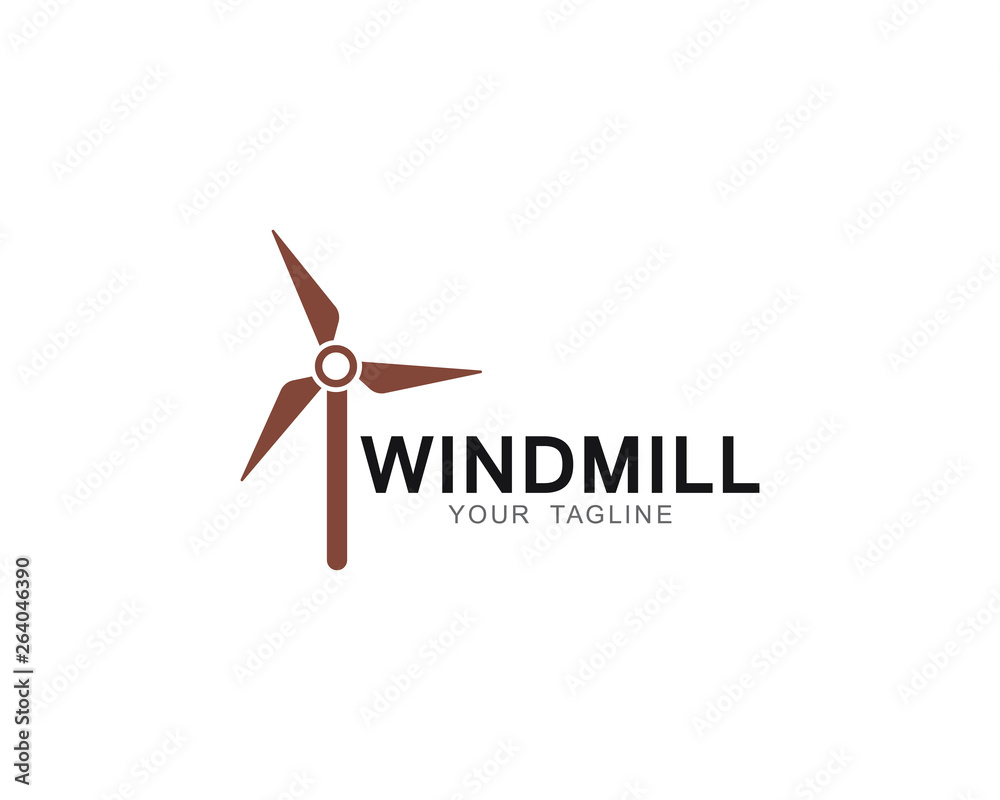 Windmill logo template vector icon illustration design 