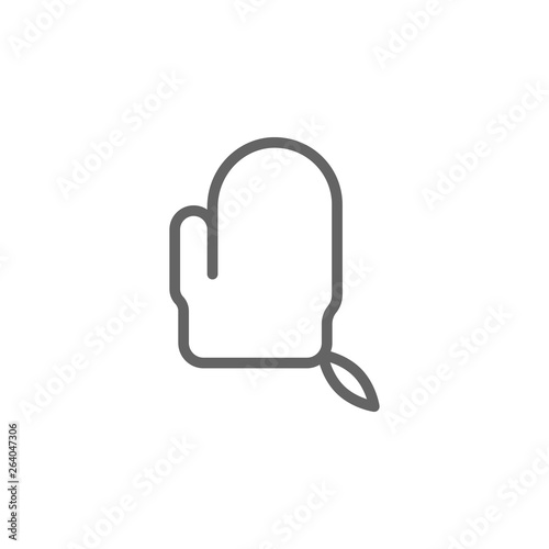 exfoliating mitten outline icon. Elements of Beauty and Cosmetics illustration icon. Signs and symbols can be used for web, logo, mobile app, UI, UX