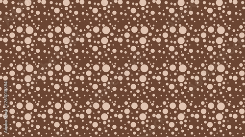 Brown Seamless Random Scattered Dots Pattern Vector Graphic
