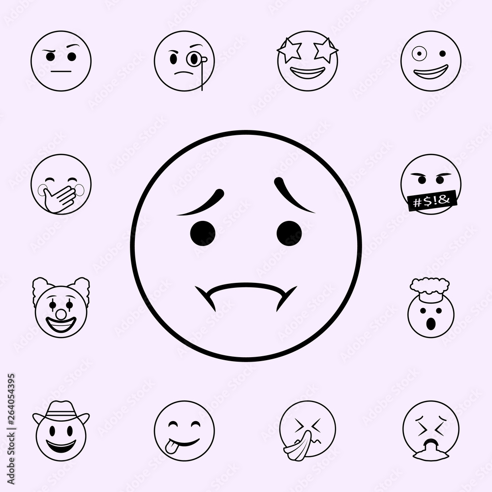 disappointment icon. Emoji icons universal set for web and mobile disappointment icon. Emoji icons universal set for web and mobile