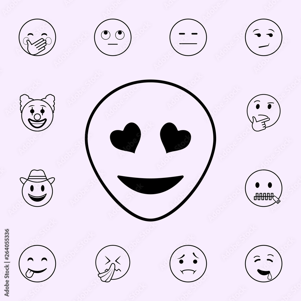 eyes with hearts icon. Emoji icons universal set for web and mobile eyes with hearts icon. Emoji icons universal set for web and mobile