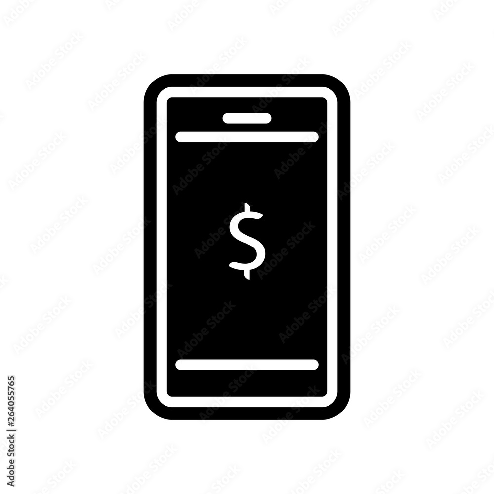 Phone with Dollar icon. Element of Finance for mobile concept and web apps icon. Glyph, flat icon for website design and development, app development Phone with Dollar icon. Element of Finance for mobile concept and web apps icon. Glyph, flat icon for website design and development, app development