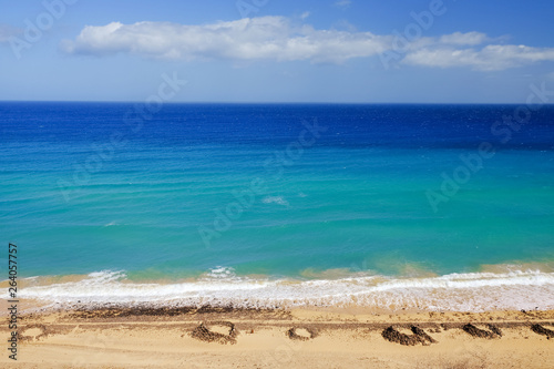 Aerial view on Playa Dorada  Fuerteventura.