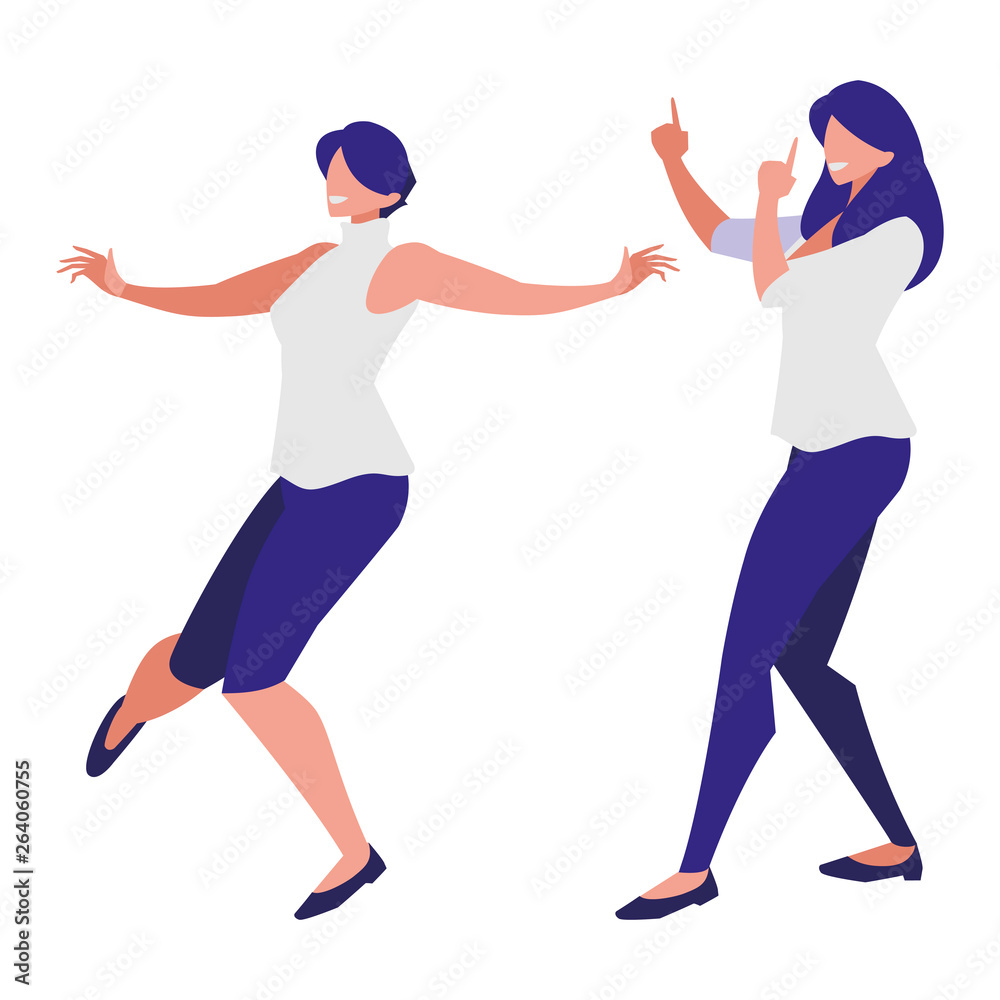 young girls dancing characters young girls dancing characters