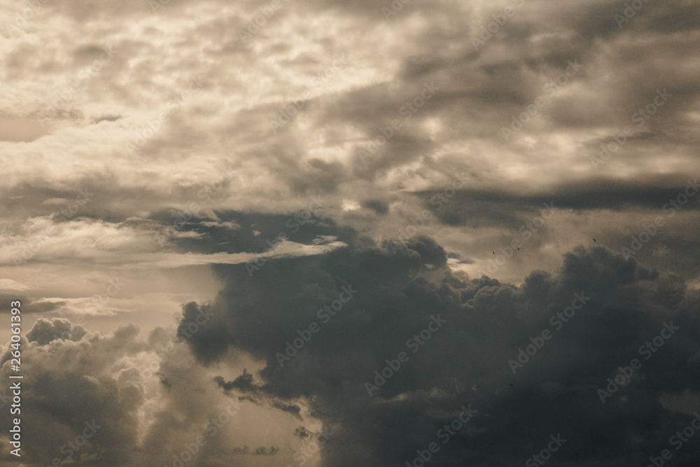 Cloudy stormy  dramatic sky background