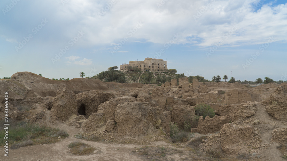 Saddam Hussein's palace in Babylon, Iraq