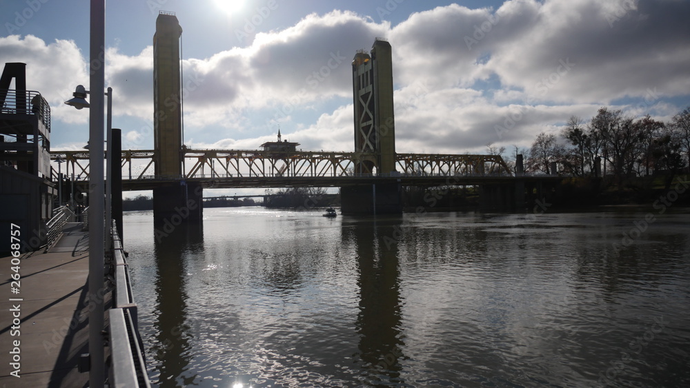 Sacramento tower bridge and river during the day