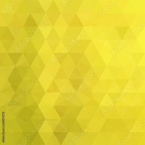 Abstract background consisting of yellow triangles. Geometric design for business presentations or web template banner flyer. Vector illustration