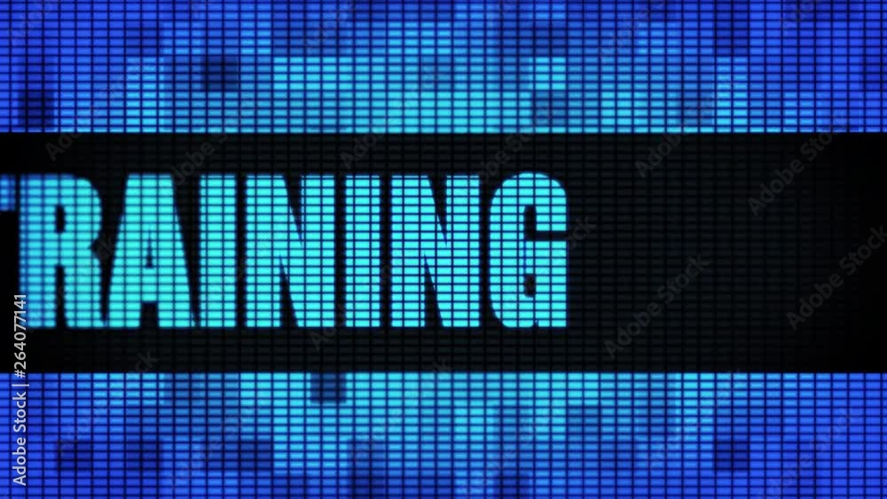 Pixel Blinker Workshop Training Front Text Scrolling on Light Blue Digital LED ...