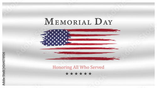 memorial day background,united states flag, with respect honor and gratitude posters, modern design vector illustration