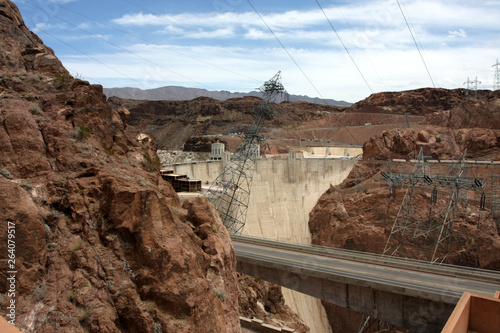 Photography The Hoover Dam just between Nevada and Arizona
