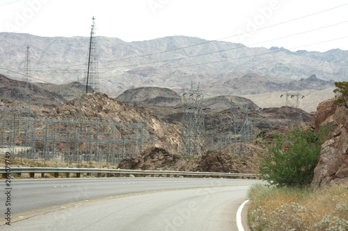 Photography The Hoover Dam just between Nevada and Arizona