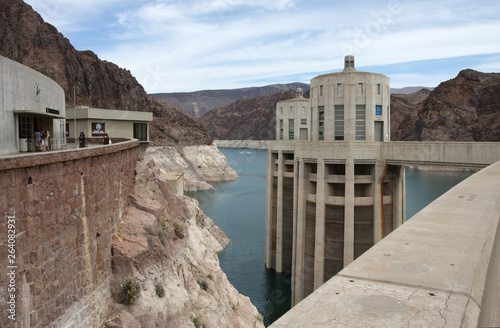 Canvas Print The penstock towers of the Hoover Dam