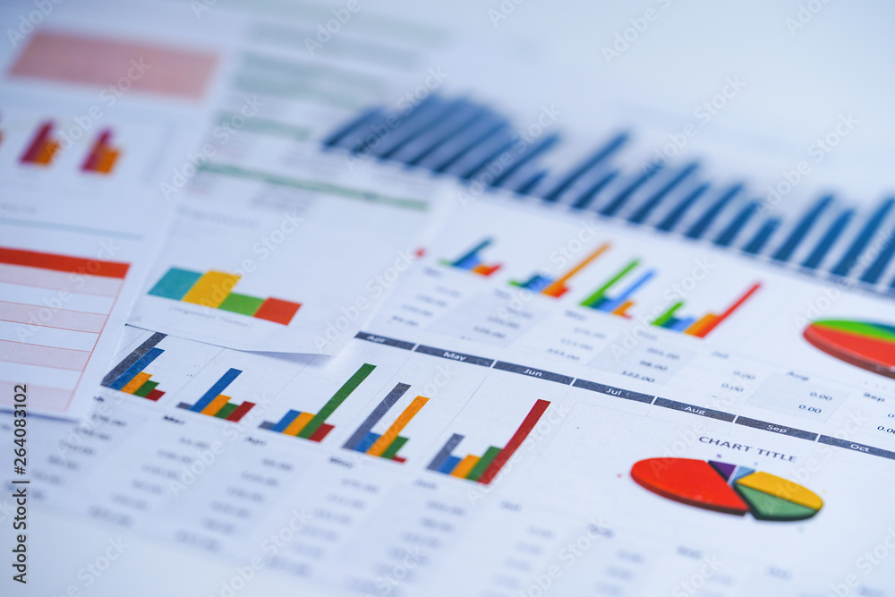 Charts Graphs spreadsheet paper. Financial development, Banking Account, Statistics, Investment Analytic research data economy, Stock exchange trading, Business office company meeting concept. Charts Graphs spreadsheet paper. Financial development, Banking Account, Statistics, Investment Analytic research data economy, Stock exchange trading, Business office company meeting concept.