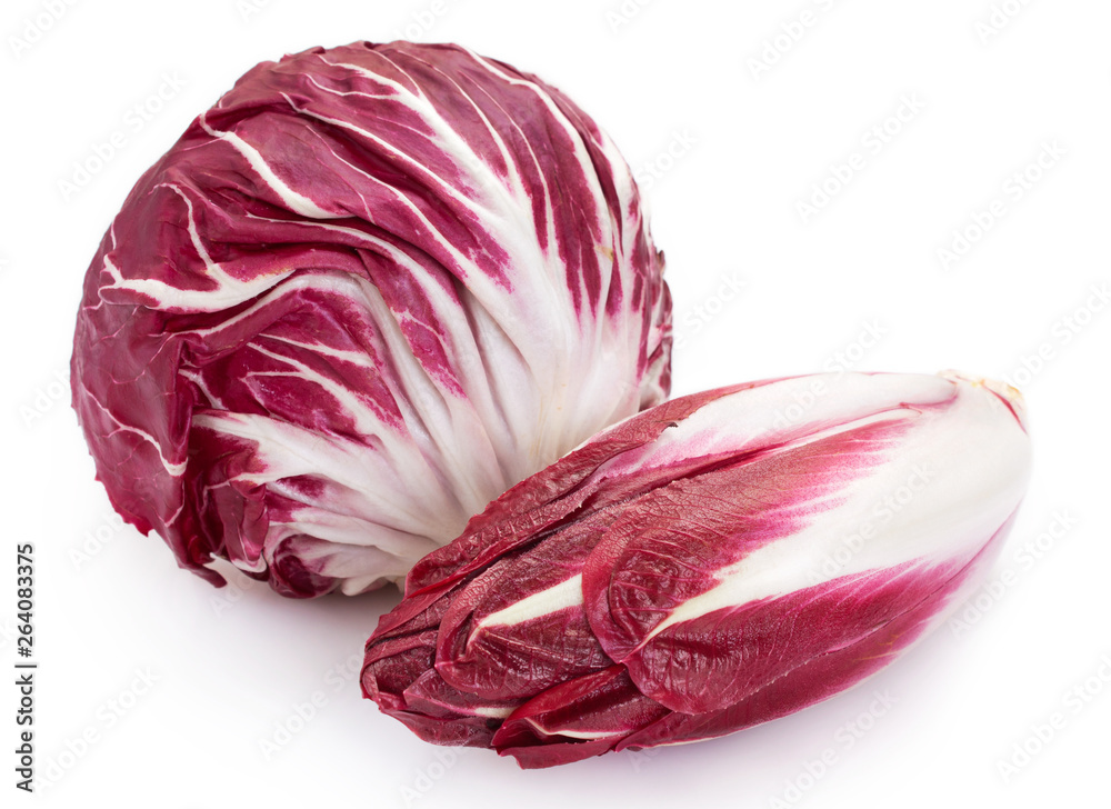 Obraz premium Red chicory on white background
