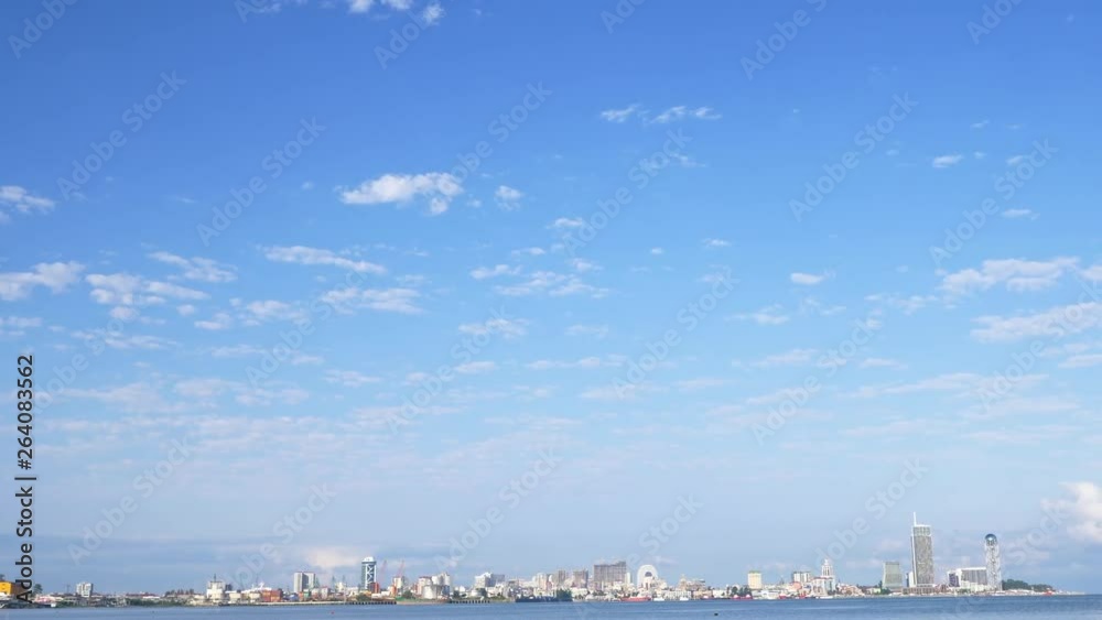 Batumi city skyline, realtime video with zooming in camera motion. Batumi city skyline, realtime video with zooming in camera motion.
