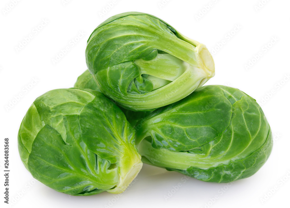 Brussels sprouts on white background Brussels sprouts on white background