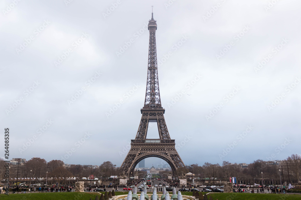 Fototapeta premium Eiffel tower seen from the palais de chaillot
