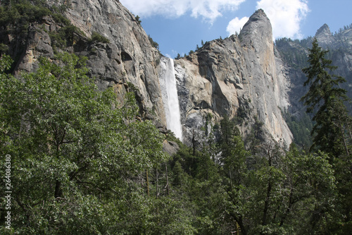Billede på lærred Bridalveil Fall in the Yosemite National Park