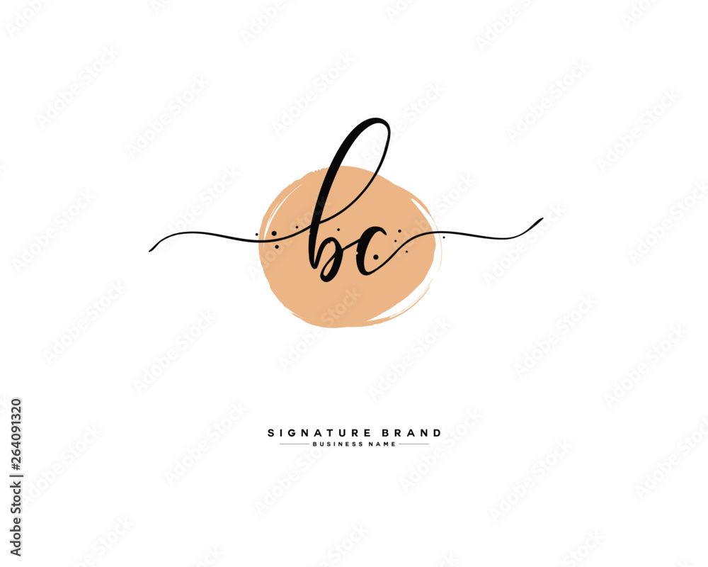 B C BC initial logo handwriting template vector B C BC initial logo handwriting template vector