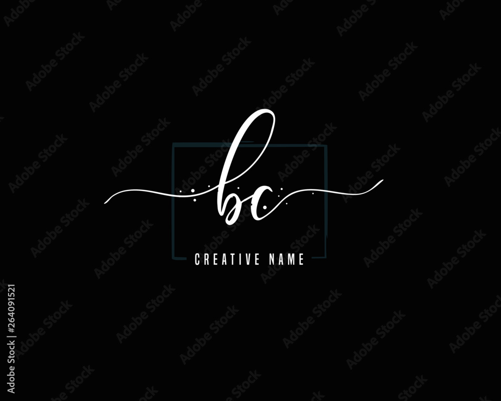 B C BC initial logo handwriting template vector B C BC initial logo handwriting template vector