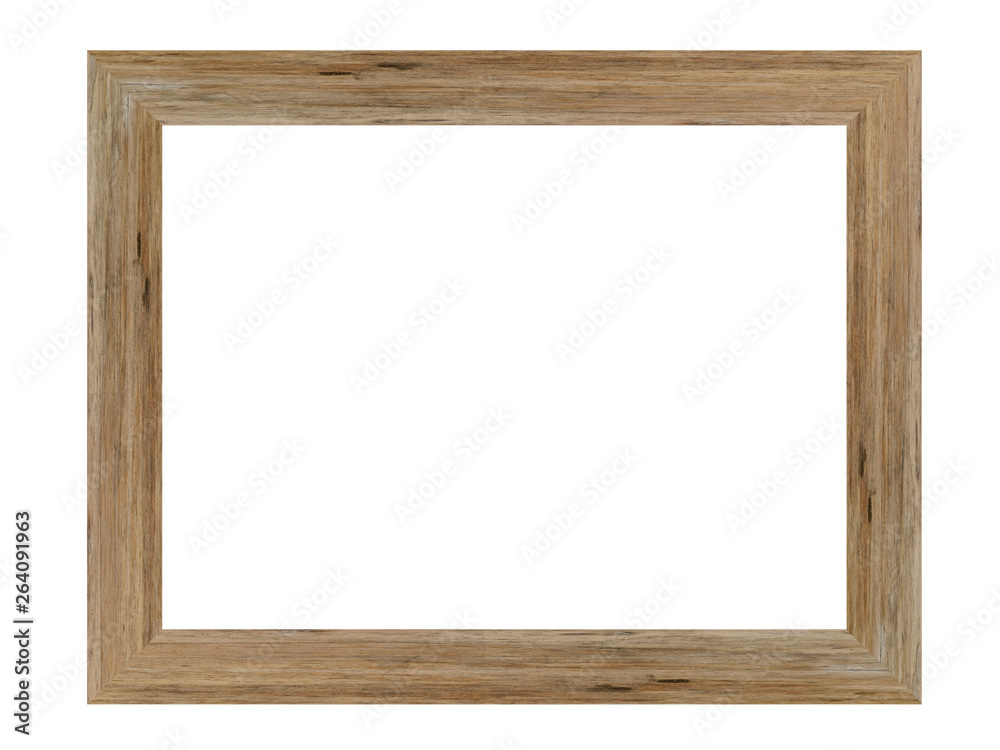 Wooden picture frame isolated on white background. with clipping path. Wooden picture frame isolated on white background. with clipping path.