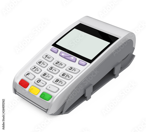 POS Terminal Credit Card Machine Isolated