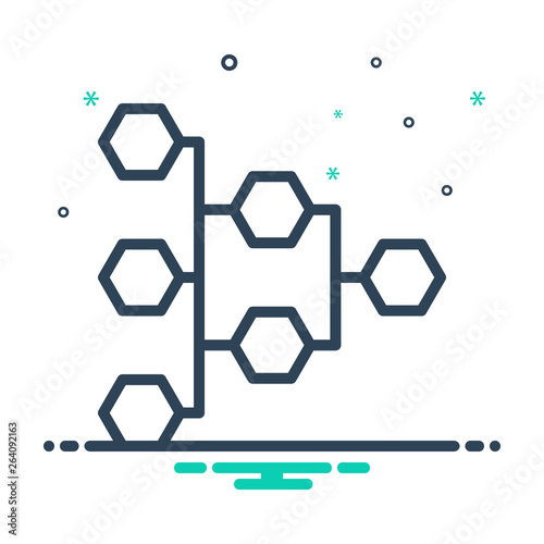 Mix line icon for planing  