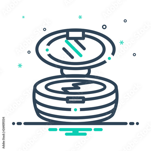 Mix line icon for bronzer