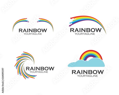 rainbow logo icon vector template