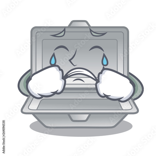 Crying open styrofoam in the character box
