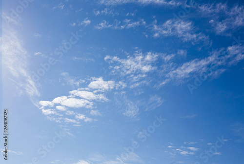 Abstract Blue Sky With Clouds